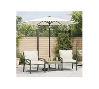 Parasol de jardin avec mât en acier bleu 388x388x248 cm parasol vidaXL
