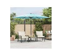 Parasol droit toile en polyester mat en acier carre 288 x 288