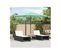 Parasol de jardin avec mât en acier bleu 388x388x248 cm parasol vidaXL