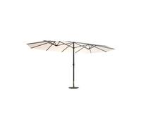 CONCEPT USINE Parasol Double Rectangulaire VENICE Écru 2,7x4,6 m