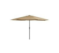 Parasol droit toile en polyester rectangulaire 390 x 247 mat en metal