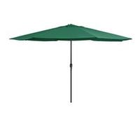 Parasol droit toile en polyester rectangulaire 390 x 247 vidaxl mat en metal Vert G
