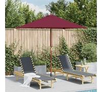 Parasol d'Extérieur avec Mât en Bois, Pare-soleil de Patio, Abri de Soleil, Parasol de Plage Jardin Terrasse Balcon, 44537