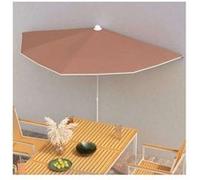 vidaXL Demi-parasol de jardin 315564 avec mât – Parasol d'extérieur Anti-UV