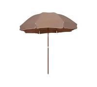 Vidaxl Parasol Avec Mat En Acier 300 Cm Taupe