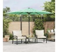 Parasol droit vidaxl mat en acier 288 x 288 toile en polyester carre Vert