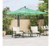 Parasol droit vidaxl mat en acier toile en polyester carre 269 x 269 Vert