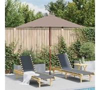 Parasol droit mat en bois rectangulaire toile en polyester 200 x 150