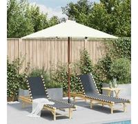 Parasol droit rectangulaire 200 x 150 toile en polyester mat en bois