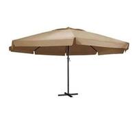 Parasol droit vidaxl rond mat en aluminium toile en polyester taupe G