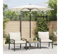 Parasol de jardin avec mât en acier bleu 388x388x248 cm parasol vidaXL