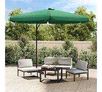 Vidaxl Parasol D'extérieur Avec Mât En Acier 300 Cm Vert Vert