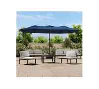 Parasol à double tête bleu azuré 449x245 cm, parasol de jardin, parasol d'extérieur, parasol de patio, parapluie, parapluie d'extérieur