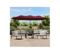 Parasol dubbel dak 449x245 cm bordeauxrood362949