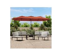Vidaxl Parasol De Jardin À Double Tête Terre Cuite 449x245 Cm