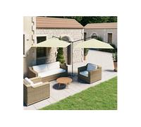 Vidaxl Parasol Double Avec Mât En Acier Sable 600x300 Cm