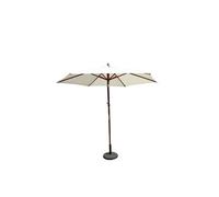 Cancún Écru : Parasol Bois Ø 300cm Inclinable Beige