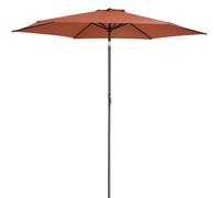Parasol en aluminium Ø300cm avec manivelle Protection solaire rayons UV50 Jardin