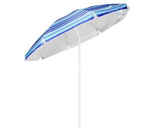 Parasol en aluminium avec protection UV 50+ - parasol pliable d'un diamètre de 200 cm - parasol de plage avec un piquet stable Ø 3 cm
