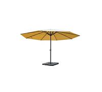 Parasol En Aluminium Meran Pro, Gastronomie, Marché, Sans Volant, Ø 5m Crème Avec Pied Gris