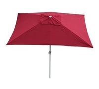 Parasol en aluminium N23, 2x3m, rectangulaire, inclinable, inoxydable - bordeaux