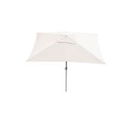 Parasol en aluminium N23, 2x3m, rectangulaire, inclinable, inoxydable crème