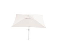 Parasol En Aluminium N23, 2x3m, Rectangulaire, Inclinable, Inoxydable Crème Gris