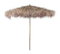 Parasol En Bambou 270 Cm Avec Toit Tressé À La Main En Feuille De Banane Et Uv 50+