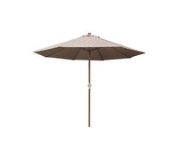 Proloisirs - Parasol en bois 300 cm avec manivelle Holly taupe Taupe G