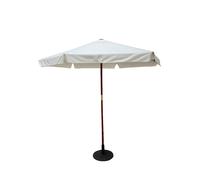 Parasol en bois diamètre 250 cm couleur blanc pour extérieur