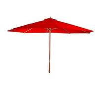 Parasol en bois, parasol de jardin Florida, parasol de marché, 3,5m bordeaux G