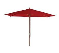 Parasol en bois, parasol de jardin Florida, parasol de marché, 3m bordeaux Rouge G