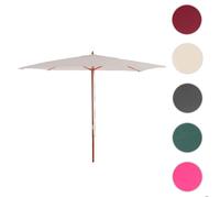 Parasol en bois, parasol de jardin Florida, parasol de marché, 3m ~ crème