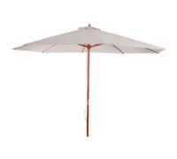 Parasol En Bois, Parasol De Jardin Florida, Parasol De Marché, 3m Crème Gris