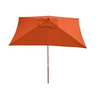 Parasol En Bois, Parasol De Jardin Florida, Parasol De Marché, Rectangulaire 2x3m Terre Cuite Orange