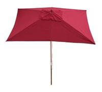 Parasol en bois, parasol de jardin Florida, rectangulaire 2x3m bordeaux Rouge G