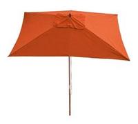 Parasol en bois, parasol de jardin Florida, rectangulaire 2x3m terre cuite Orange G