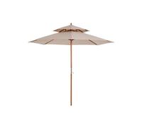Outsunny - Parasol - Bois - 265x265x264cm - Beige