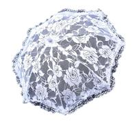 Parasol en dentelle de mariage 1 pièces, parapluie en dentelle blanche, décorations de fête de thé, fournitures d'anniversaire, cadeau de demoiselles d'honneur Vintage, accessoires Photo(Type 1)