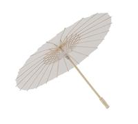 Parasol en Papier Blanc, Parapluie en Papier, Os de Parapluie en Bois Massif, Multiples pour la Plage, la Photographie, la Décoration Artistique (58 cm)