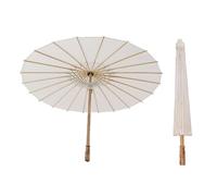 Parasol en Papier pour Enfants, élégant Parapluie en Papier Blanc à Faire Soi-même, Décoration en Bois Massif, Accessoires de Photographie Artistique, Style Rétro Romantique, (1)