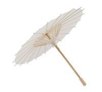 Parasol en Papier pour Enfants, élégant Parapluie en Papier Blanc à Faire Soi-même, Décoration en Bois Massif, Accessoires de Photographie Artistique, Style Rétro Romantique, (4)