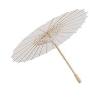 Parasol en Papier pour Enfants, élégant Parapluie en Papier Blanc à Faire Soi-même, Décoration en Bois Massif, Accessoires de Photographie Artistique, Style Rétro Romantique, (3)
