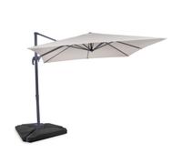 Parasol en porte-à-faux Pisogne 300x300cm - Premium parasol - Beige | Incl. Dalles de parasol remplissables