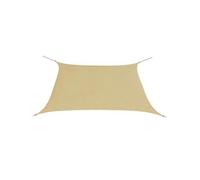 Parasol en tissu Oxford carré 3,6 x 3,6 m Beige