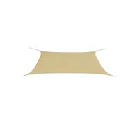 Parasol en tissu Oxford rectangulaire beige 4x6 m