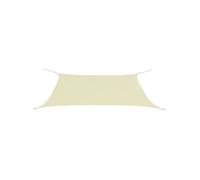 Parasol en tissu Oxford rectangulaire crème 4x6 m