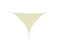 Parasol en tissu Oxford triangulaire 3,6 x 3,6 x 3,6 m Crème
