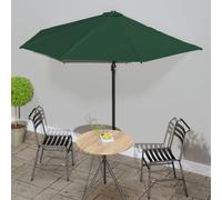 Parasol Extérieur Mât Aluminium 300x155 cm Taupe Jardin Terrasse Patio vidaXL