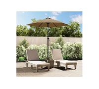 vidaXL Parasol Extérieur Parasol de Patio Parasol de Terrasse Parasol de Jardin Pare-soleil Arrière-cour Taupe 200x224 cm 47207 Gris G